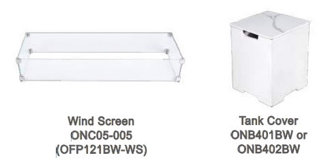 Elementi Plus Carrara OFP121BW Optional Accessories (Sold Separately)